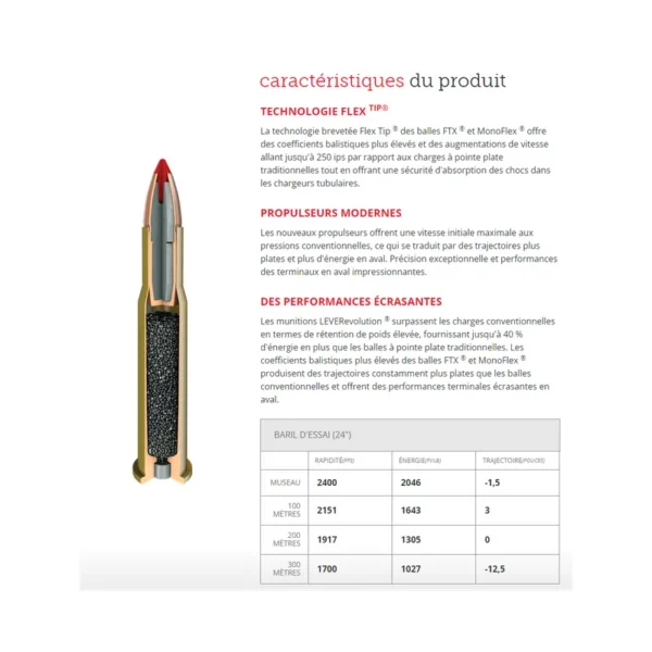 HORNADY CAL .30-30 WIN LEVER EVOLUTION 160GR / 10.4 GRAMMES