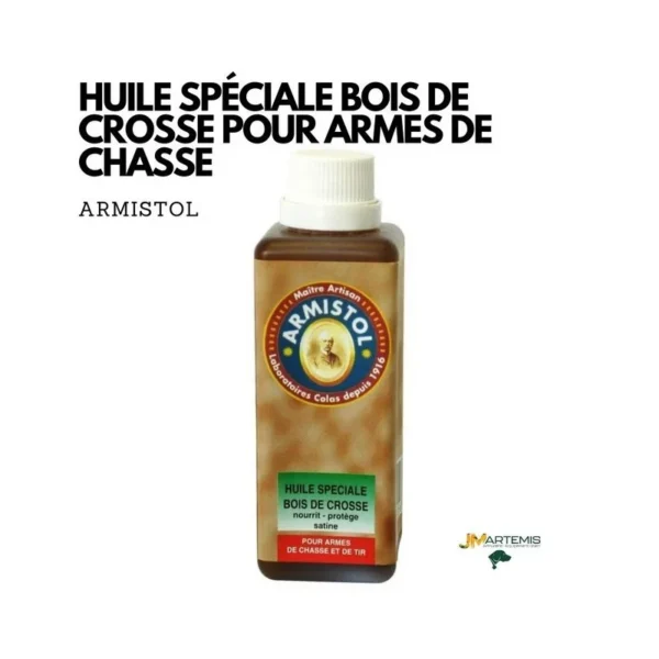 HUILE ARMISTOL SPÉCIALE BOIS DE CROSSE POUR ARMES DE CHASSE