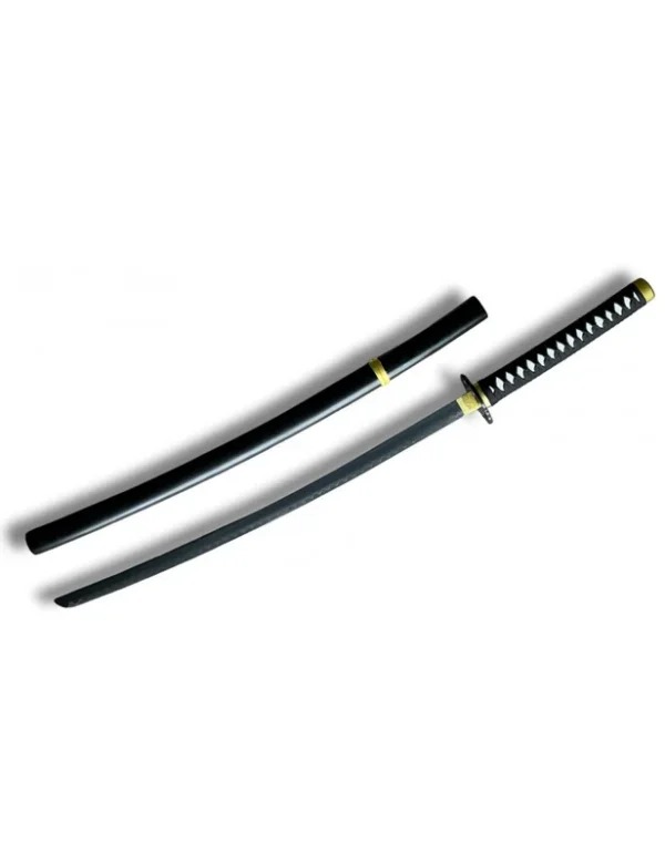 Katana Noir – Édition Anti-Magie avec Garde Trèfle