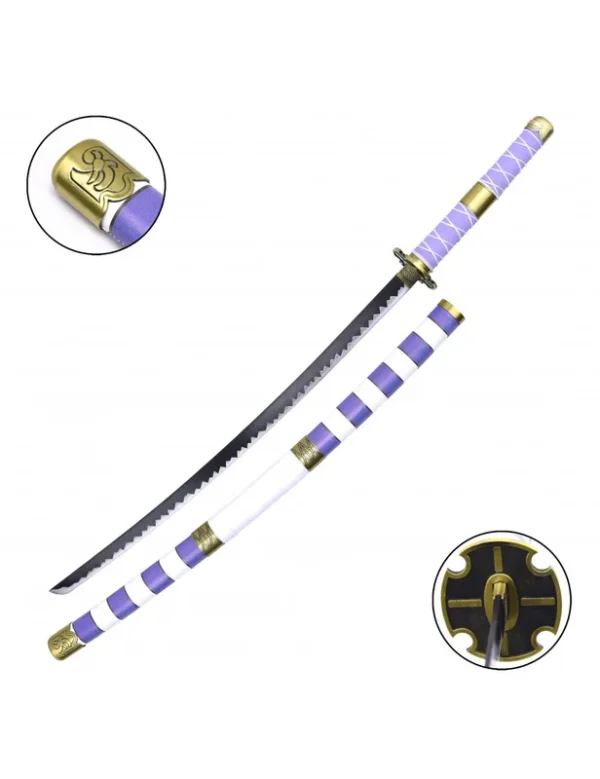 KATANA NON TRANCHANT BLANC ET VIOLET