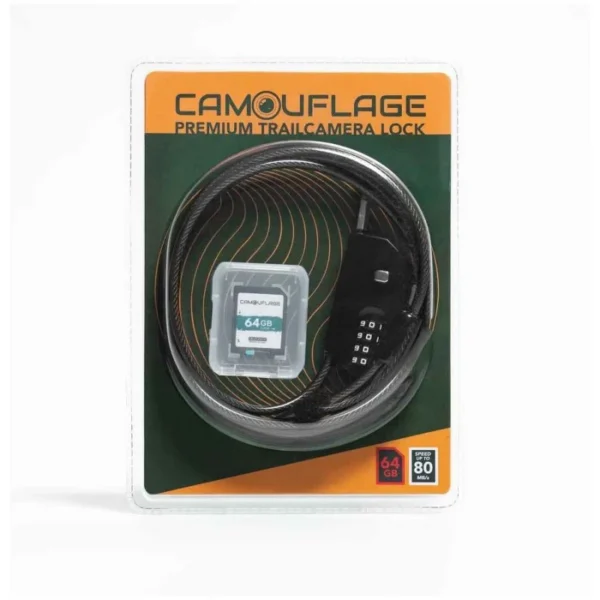 Kit Cadenas Et Carte Sd 64 Gb Pour Caméra De Détection l CAMOUFLAGE