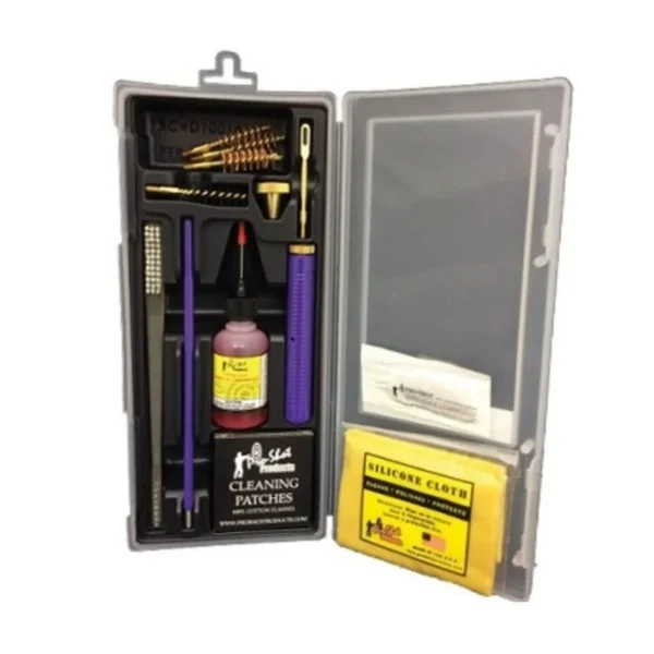 KIT DE NETTOYAGE ARME DE POING PRO SHOT DU CALIBRE 22 AU 45 | WesternGuns