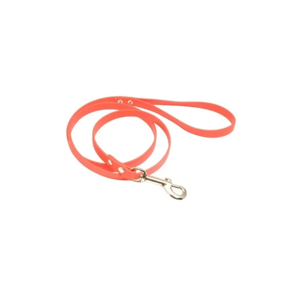 Laisse Biothane 1,20m orange fluo – Laisse Biothane orange fluo…