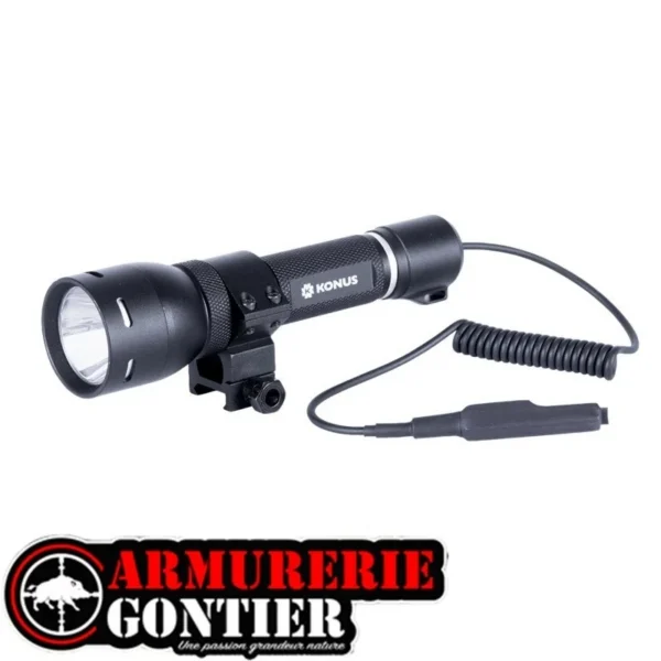 LAMPE TACTIQUE KONUS KONUSLIGHT RC-8 RECHARGEABLE 1000 LUMENS sur www.armureriegontier.fr