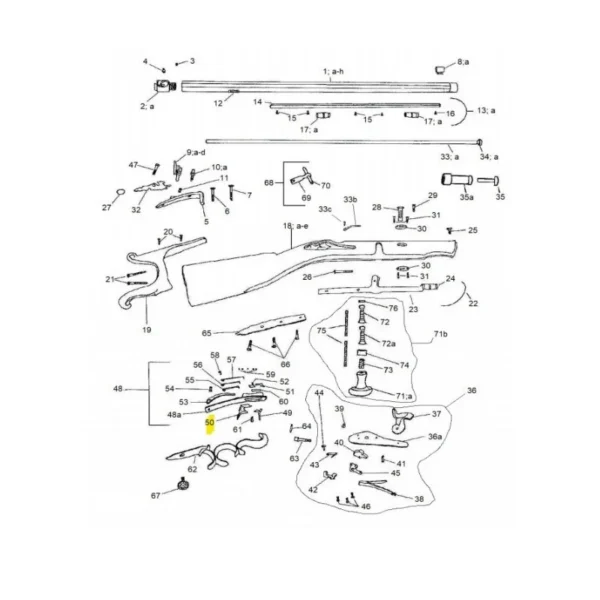 LEVIER BASCULANT DE DOUBLE DETENTE BRISTLEN A MORGES PEDERSOLI REF 800002242 | WesternGuns