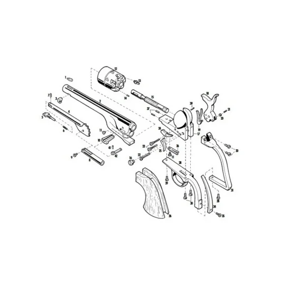LEVIER DE CHARGEMENT 1860 PIETTA CALIBRE 44 REF A1570/44 | WesternGuns
