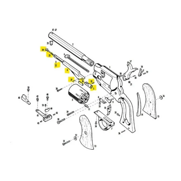 LEVIER DE CHARGEMENT BRONZE 1858 REMINGTON SHERIFF PIETTA REF A441/SH | WesternGuns