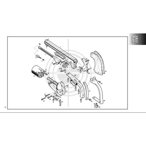 LEVIER DE CHARGEMENT COMPLET 1851 PIETTA REF A668 | WesternGuns