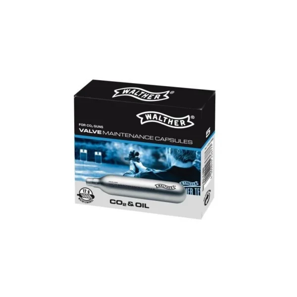 LOT DE 5 CAPSULES CO2 ENTRETIEN WALTHER REF 41683 | WesternGuns