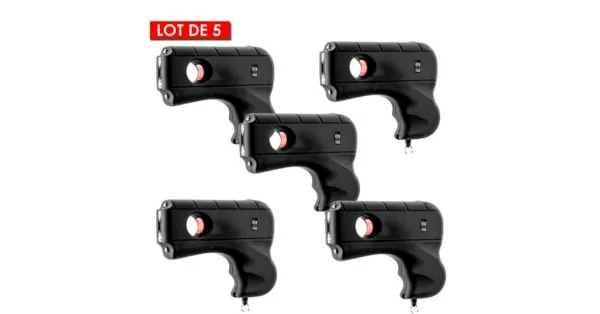 Lot de 5 shockers en forme de pistolet 2 millions de volts