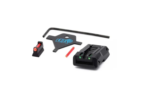 LPA SPF06CZ Adjustable Sight Set with Fiber Optic for CZ SP01 SHADOW, CZ SHADOW 2