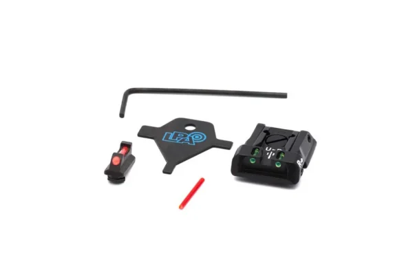 LPA SPF13WA Adjustable Sight Set for Walther PPQ Q5 Match with Fiber Optic