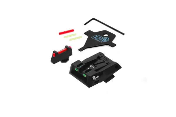 LPA SPF16GL Adjustable Sight Set for GLOCK with Fiber Optic