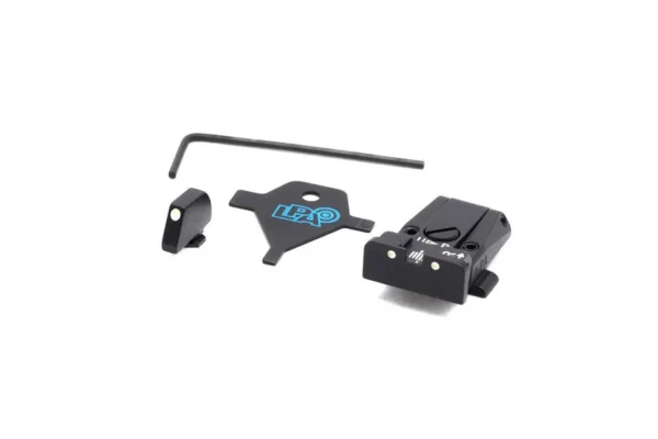 LPA SPR36GL30 Adjustable Sight Set for GLOCK with White Dots