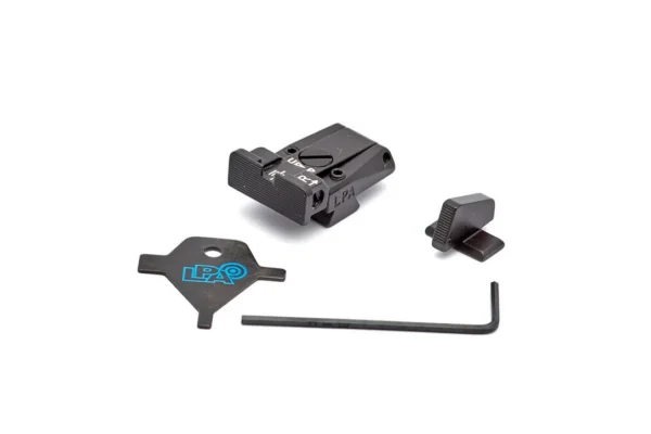 LPA SPR62BN07 Adjustable Sight Set for Browning HP Vig., HP MKIII, HP Pract., HP40 S&W with dovetail front sight