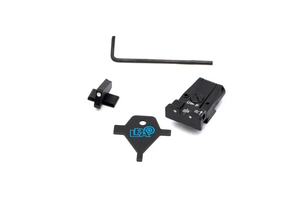 LPA SPR62BN30 Adjustable Sight Set for Browning HP Vig., HP MKIII, HP Pract., HP40 S&W with dovetail front sight