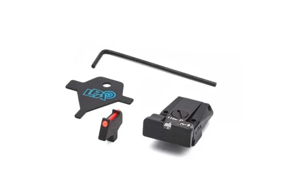 LPA SPR80CT7F Adjustable Sight Set for COLT SERIES 80 with Fiber Optic Front