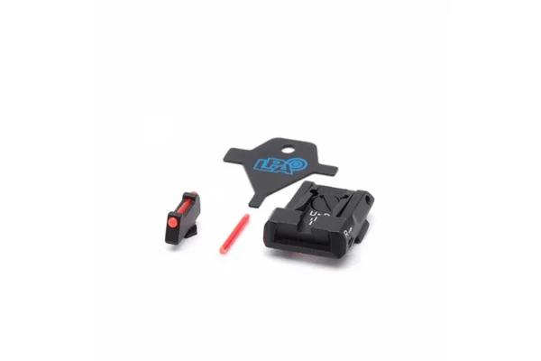 LPA SPS16GL6F Adjustable Sight Set for GLOCK with Fiber Optic Front
