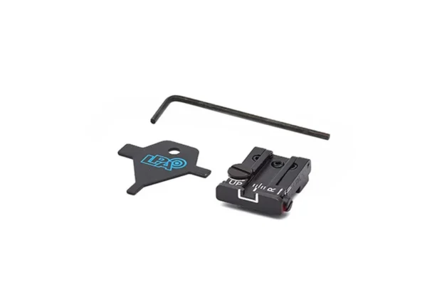 LPA TPU32GL18 Adjustable Rear Sight for GLOCK with White Periphery