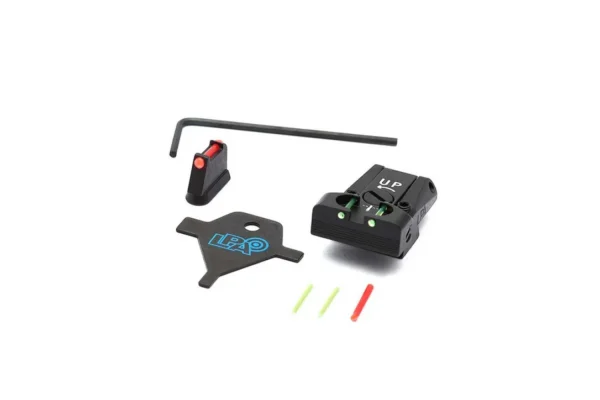 LPA TTF86CZ Adjustable Sight Set for CZ 75-85 with Fiber Optic