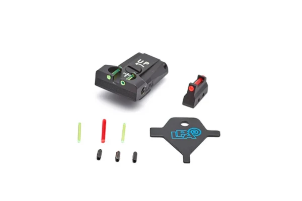LPA TTF98BE Sight Set for Beretta 92, 96, 98, M9A1 with Fiber Optic