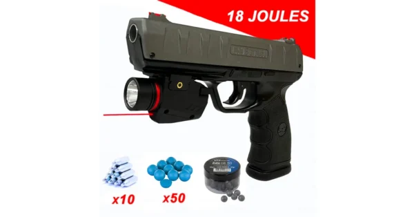Pack pistolet de défense kimar LTL bravo cal.50 + munitions + combo lampe laser – Armes de défense/Pistolets de défense – securicount