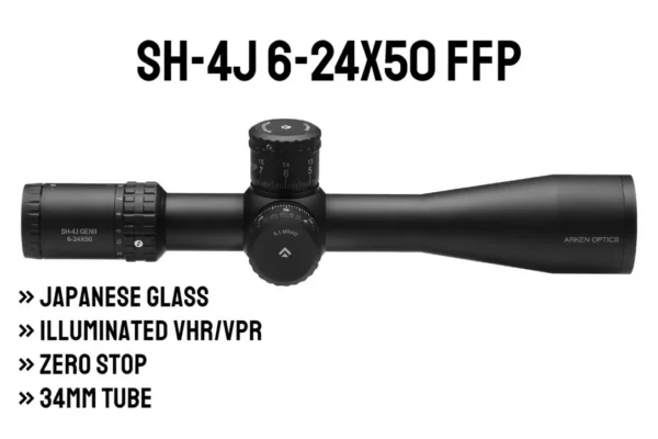Lunette Arken SH4 Gen2 6-24×50 FFP VPR MIL
