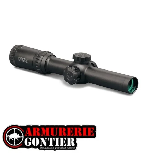 Lunette de battue KONUS M-30 1-4X24 GERMAN 4 Lumineux Rouge-Bleu – Armurerie Gontier