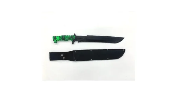 Machette manche vert décoré 55 cm
