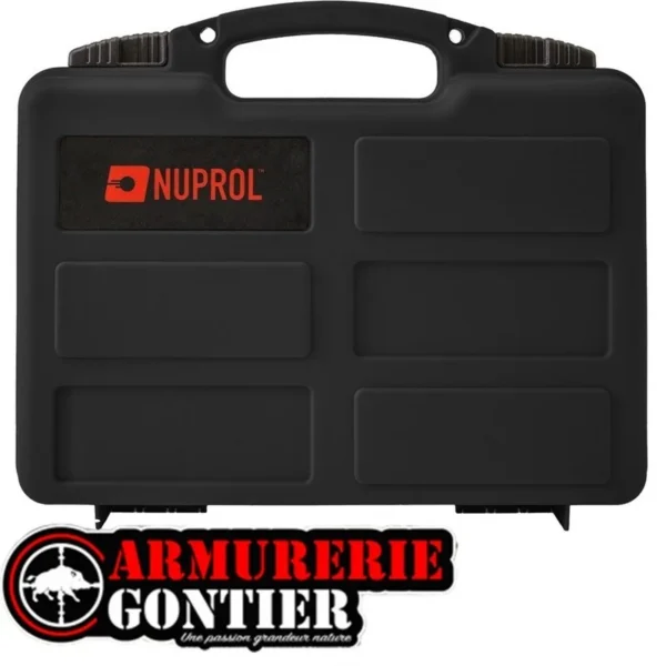 Mallette NUPROL 31X25X8 NOIRE MOUSSE VAGUE www.armureriegontier.fr