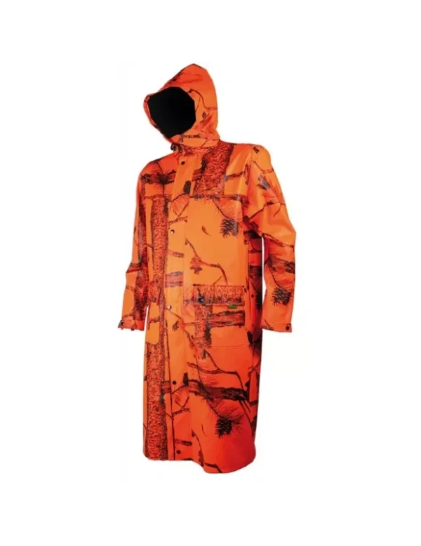 Manteau long Treeland camouflage orange