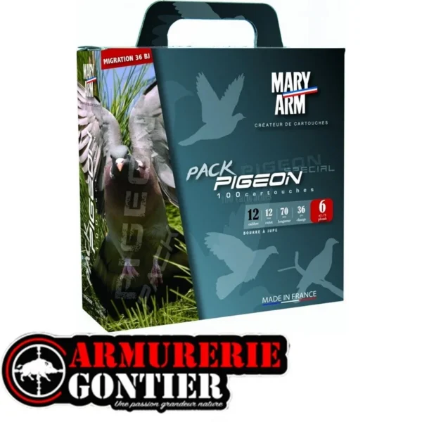 MARYARM PACK 100 cartouches PIGEON 12/70 36G N°6