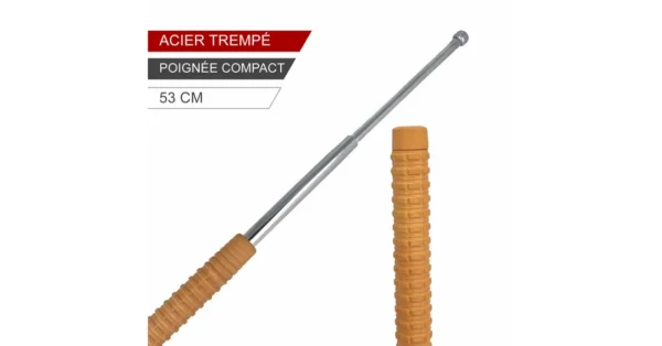 Matraque / Bâton télescopique acier trempé ESP 53 cm