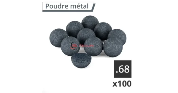 100 balles caoutchouc et métal cal.68 T4E Rubber-Steel – Munitions & Cartouches/Munitions de Défense – securicount
