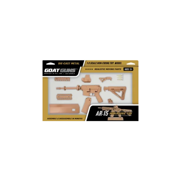 Miniature GOATGUNS Mini AR15 Coyote – Maquette métal de collection