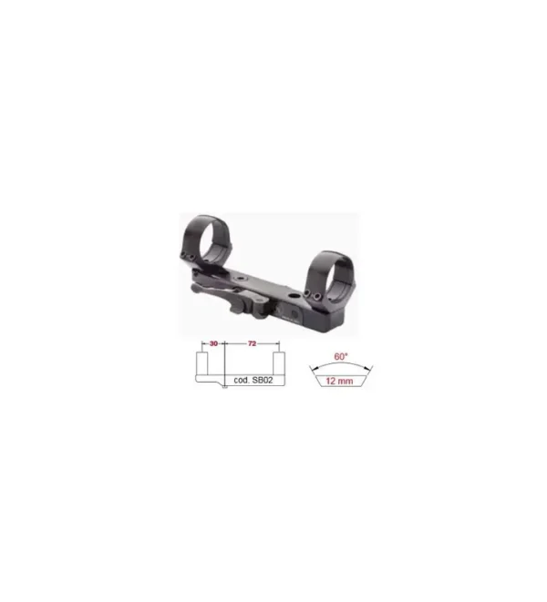 Montage amovible Contessa pour rail de 12 mm – Gaucher Colliers