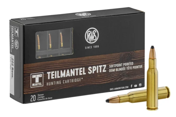 RWS .222 Remington T-Mantel 50 gr / 3.2 g – TMS 50 gr / 3.2 g