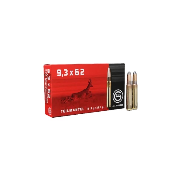 Munitions GECO Calibre 9,3×62 255g TeilMantel, Balles pour carabine sur notre Armurerie en ligne ArmurerieGontier.fr
