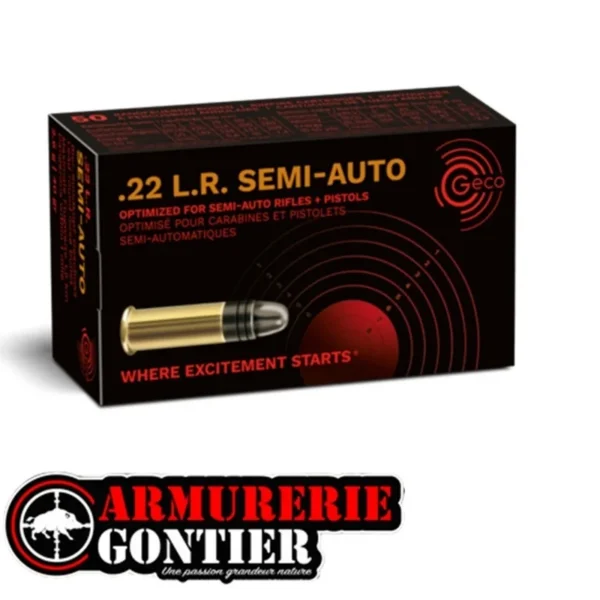 Munitions GECO SEMI-AUTO 22lr x50 sur ArmurerieGontier.fr