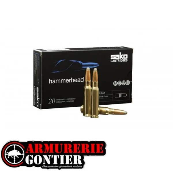 Munitions SAKO 8X57 JRS HAMMERHEAD SP 13G 200GR – www.ArmurerieGontier.fr