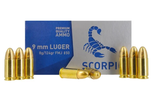 Munitions STV Scorpio 9×19 124gr FMJ x50 | Gun Project