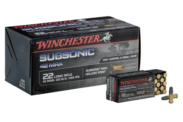 Munitions Subsonic cal. 22 LR 42 grains – Munitions Win 22 Lr. HP Subsonic