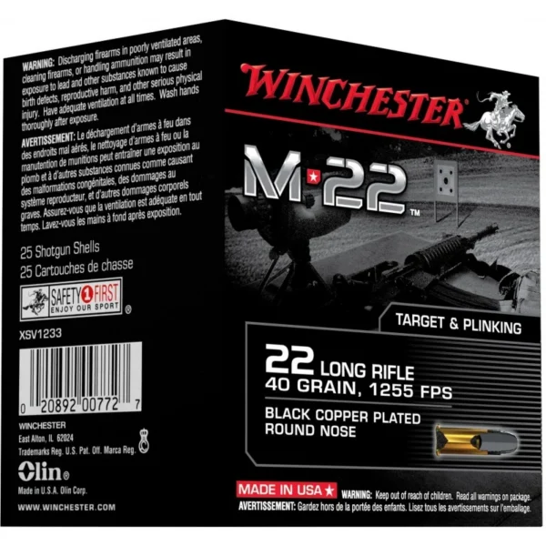 Munitions Calibre 22lr Winchester M22 ur ArmurerieGontier.fr