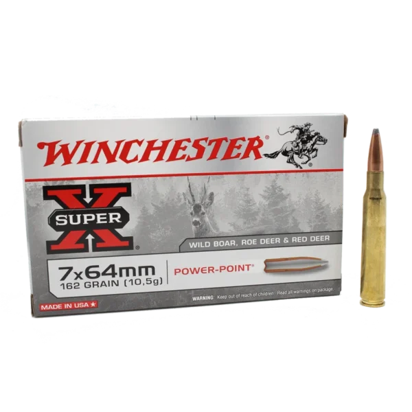Munitions WINCHESTER 7X64 POWER POINT 10.5g 162GR, Balles pour carabine sur notre Armurerie en ligne ArmurerieGontier.fr