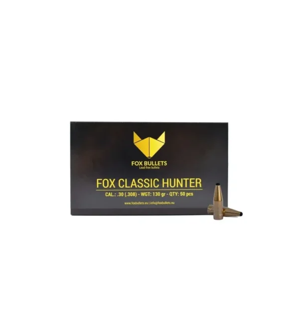 Ogive sans plomb Fox Bullets Classic Hunter 308 – 130 Gr x50