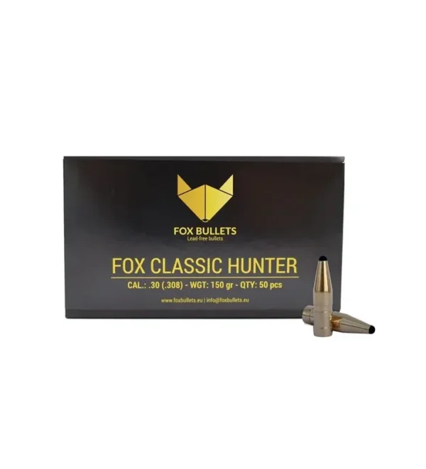 Ogive sans plomb Fox Bullets Classic Hunter 308 – 150 Gr x50