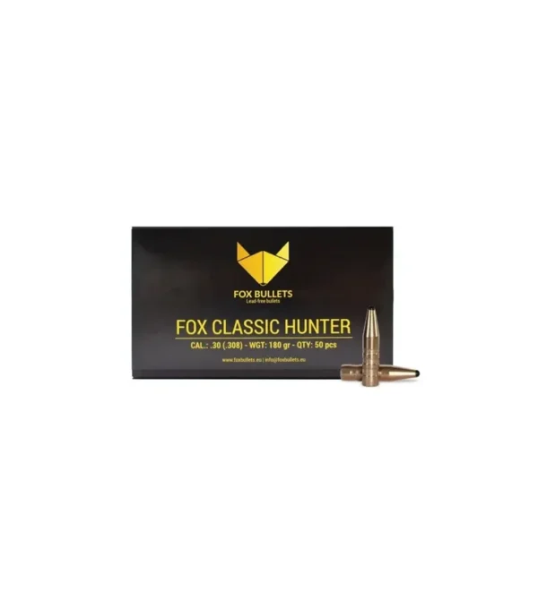 Ogive sans plomb Fox Bullets Classic Hunter 308 – 180 Gr x50