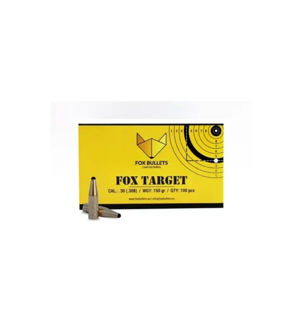 Ogive sans plomb Fox Bullets Target 308 – 150 Gr x100