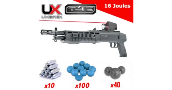 Fusil de défense Umarex TB68 – HDB 68 – T4E avec lampe combo laser / 16 joules