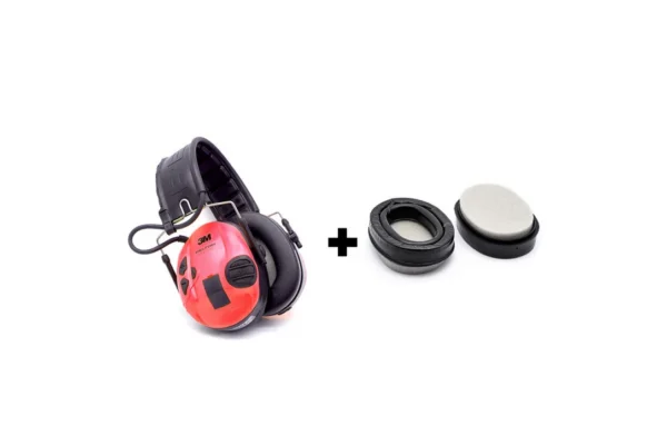 PACK: 3M™ PELTOR™ SportTac™ Hearing protection Red-Black- 3M™ PELTOR™ HY80S-EU Sporttac Gel Ear Hygiene Kit
